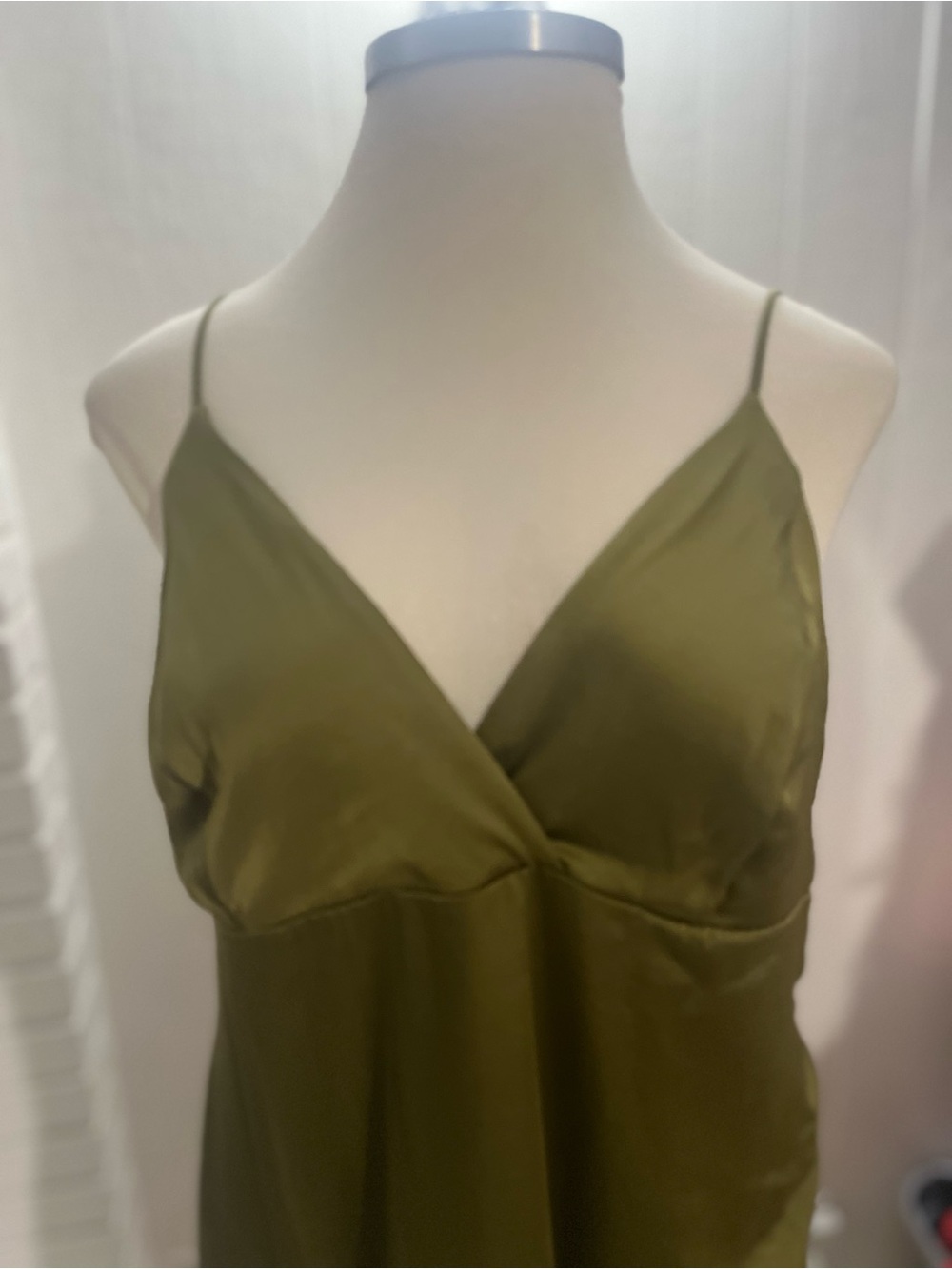 wild fable Olive Green Maxi Slip Dress